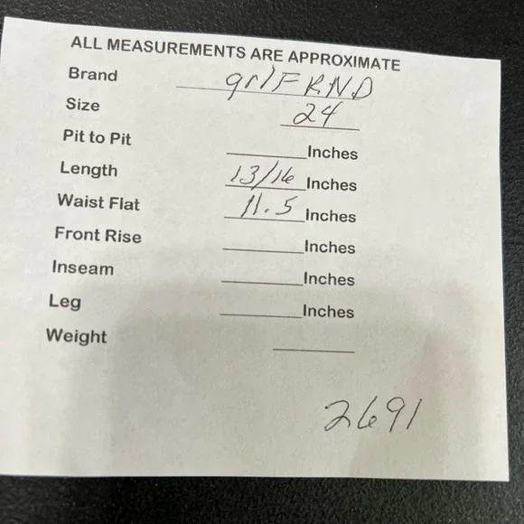 Grlfrnd Denim Rhoda Mini Skirt Blue Distressed Denim 5-Pockets USA 24 New - Picture 5 of 7